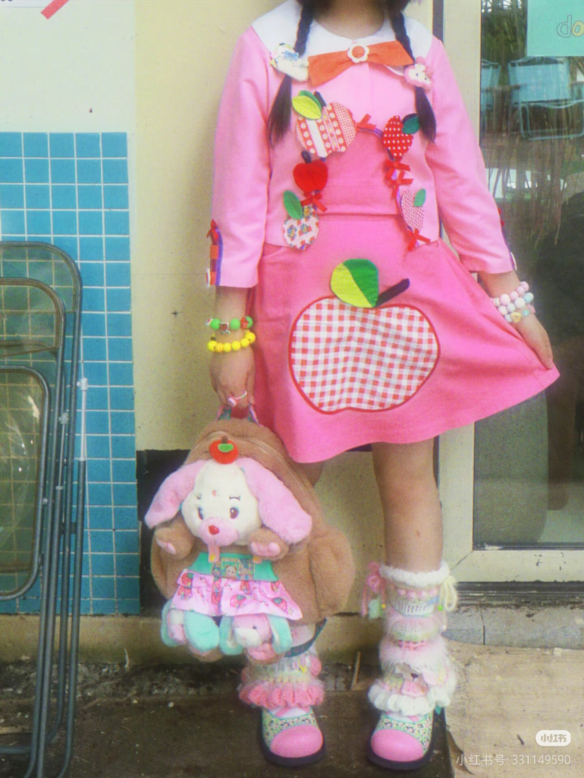 GOODBABY - Vintage Apple Pinafore Dress skirt goodbaby