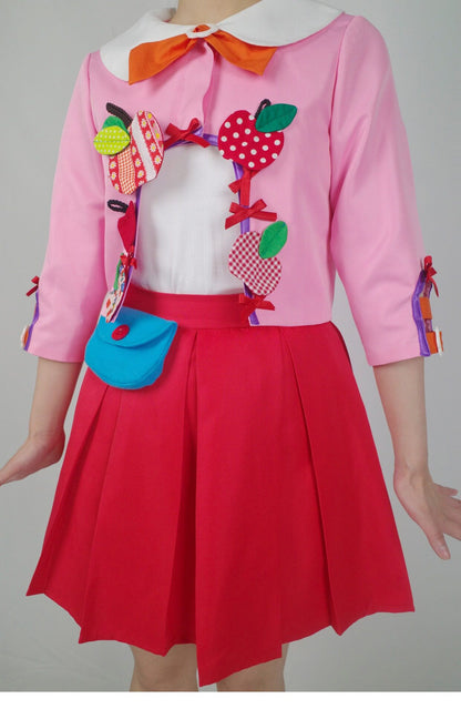 GOODBABY - Pink Fruit Patchwork Vintage Short Jacket jacket goodbaby