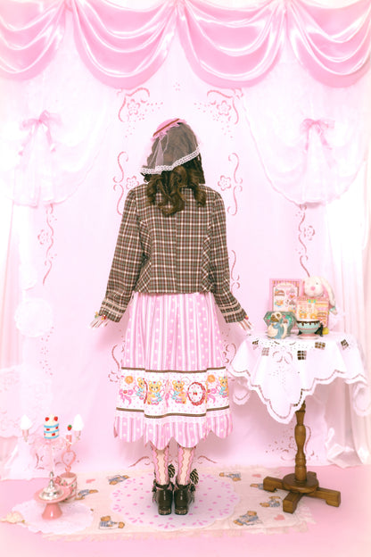 utra Jump - Kawaii Blazer Vintage Pink Brown Jacket jacket Lutra Jump