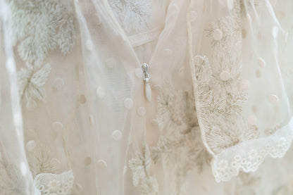 DADANAKO - Vintage Embroidered Mesh Maxi Dress dress DADANAKO