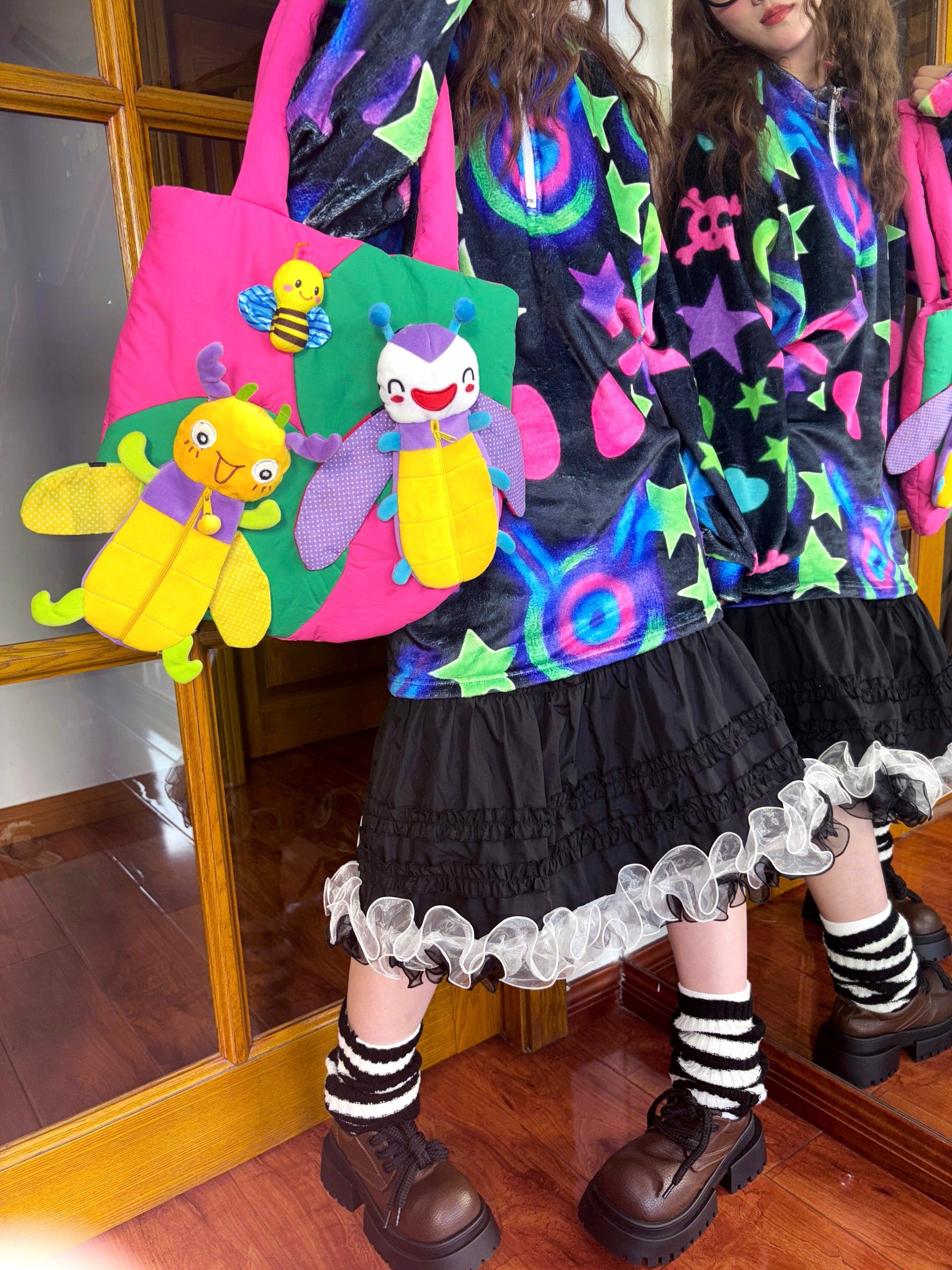 Leerroo - Y2K Kawaii Fleece Sweatshirt sweatshirt Leerroo