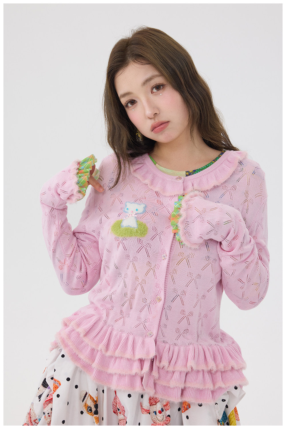 tntntutu - Pink Bow Knit Cardigan cardigan tntntutu