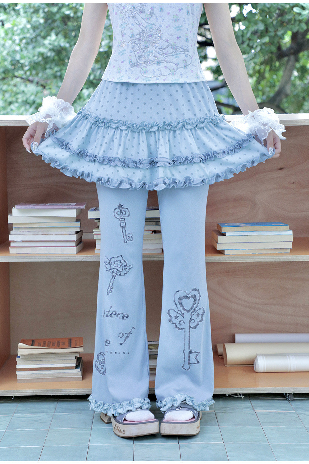 Hashtag DDD - Dreamcore Lace Layered Skort Pants apron Hashtag DDD