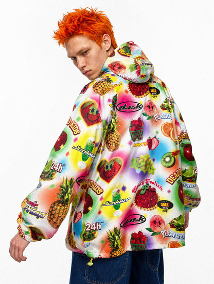 DeadEndKids - Colorful Fruit Techwear Windbreaker Jacket jacket DeadEndKids