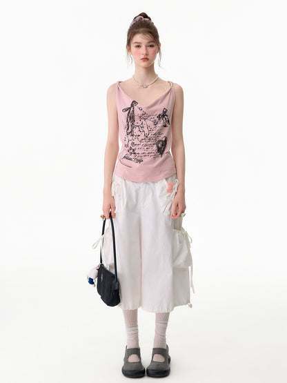 ziziFei - White Pocket Wide Leg Pants pants ziziFei