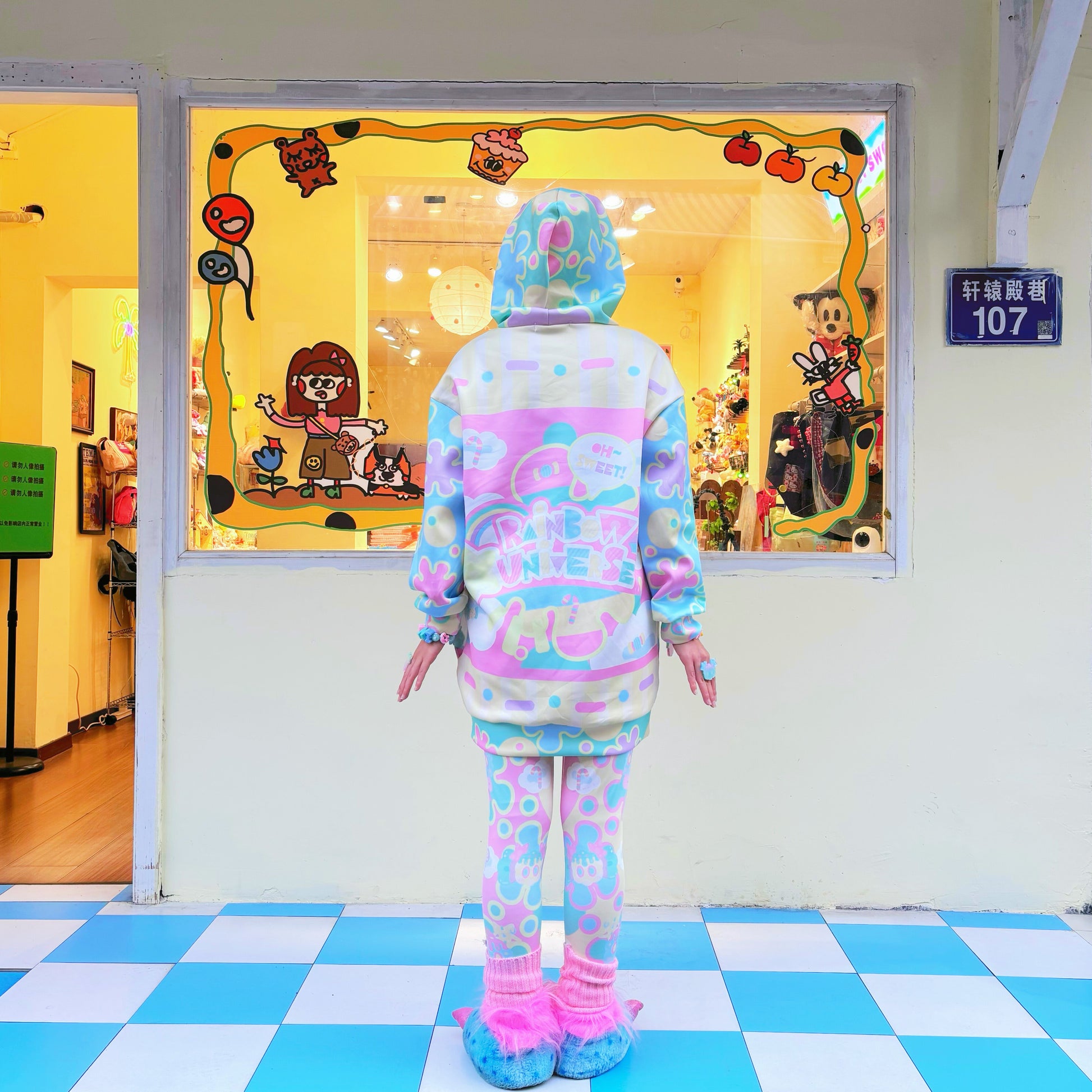 Rainbow Universe RUX - Candy Decora Kei Hoodie Set set Rainbow Universe RUX