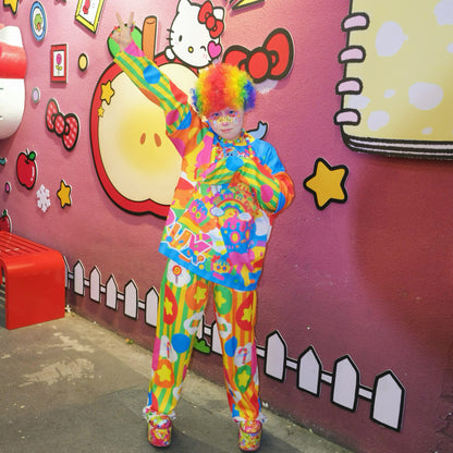 Rainbow Universe RUX - Decora Layered Top & Wide Pants Set set Rainbow Universe RUX Set ( Sweatshirt + Pants ) M