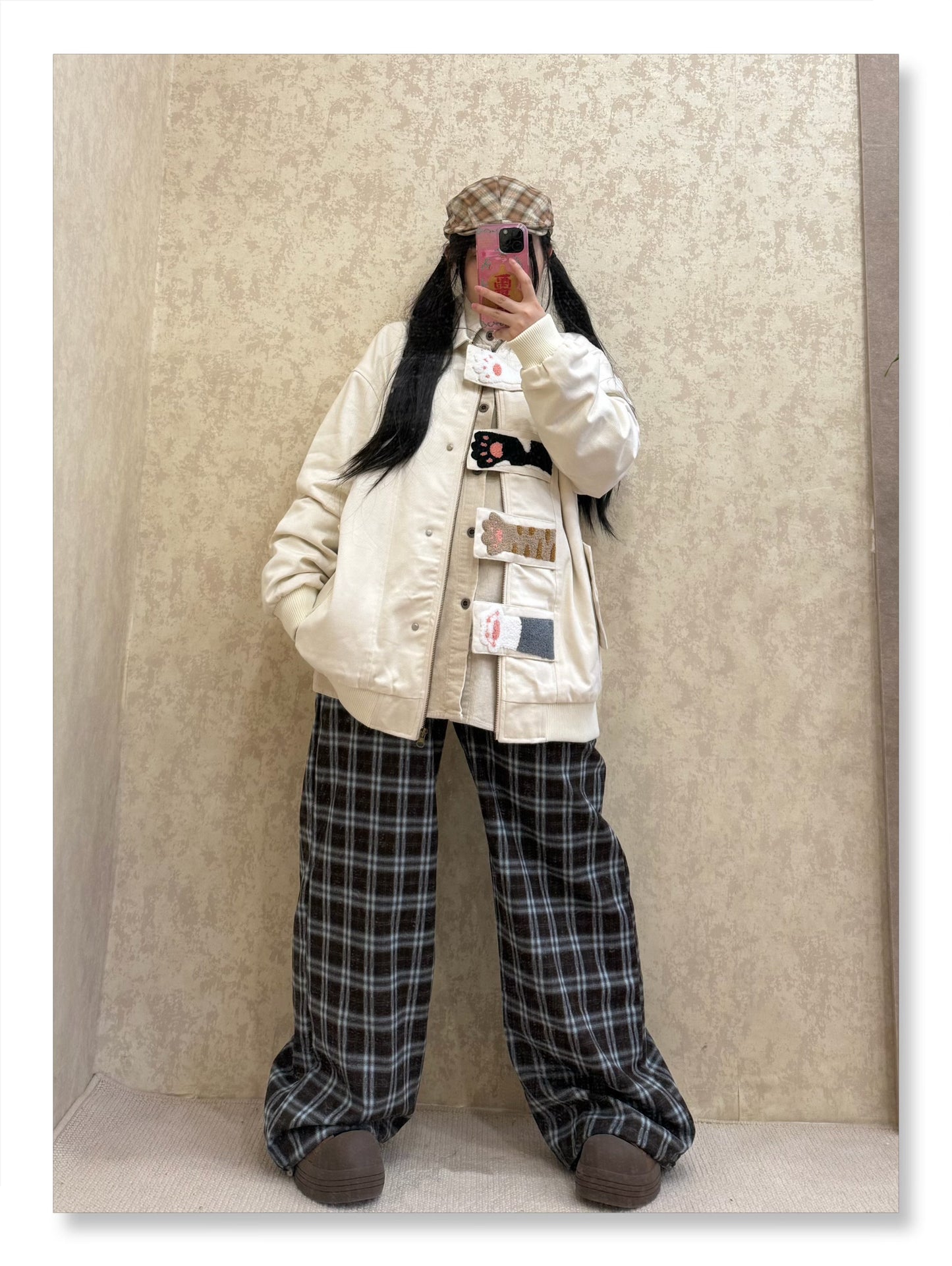 BIBULU - Kidcore Cat Paw Embroidered Jacket jacket BIBULU