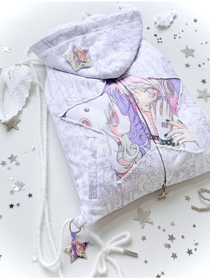 Hashtag DDD - Y2K Convertible Hoodie Strap Bag bag Hashtag DDD