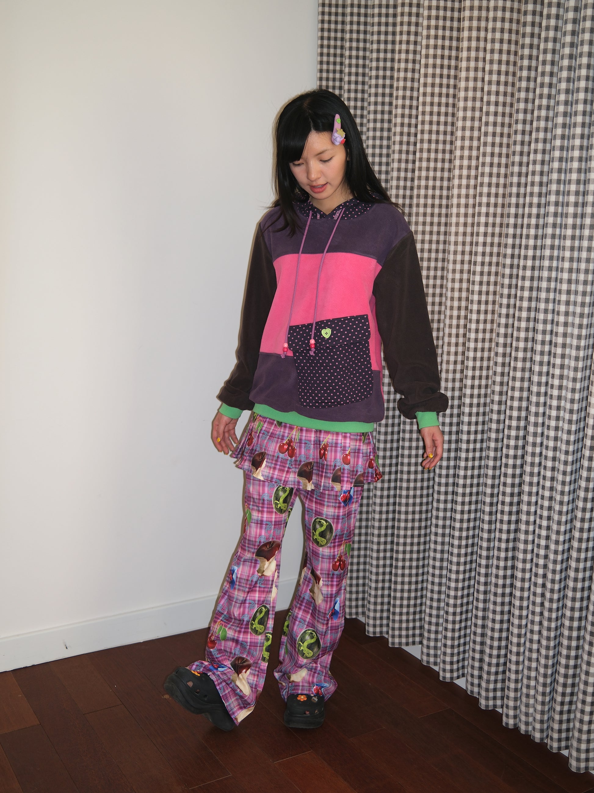 FRUITS - Kawaii Colorblock Fleece Hoodie hoodie Fruits