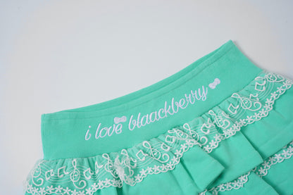 BlackBerry - Mint Green Y2K Two-Piece Skirt Set set BlackBerry