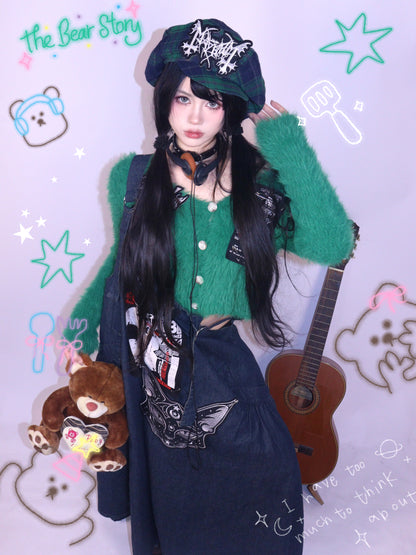 Leerroo - Y2K Vintage Denim Pinafore Dress dress Leerroo