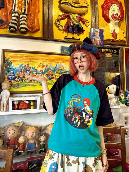 made in zzz – Cartoon Raglan Cotton Tee shirt made in zzz