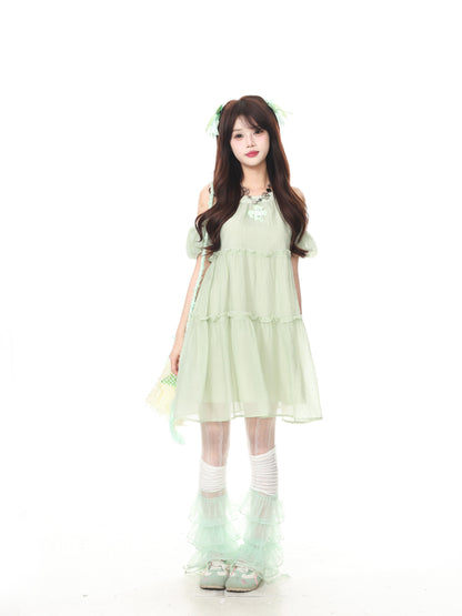 Languid Park - French Green Tea Party Princess Dress dress Languid Park