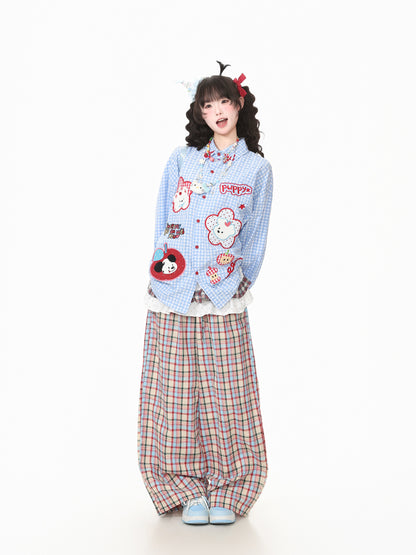 Languid Park - Cute Embroidered Collar Shirt