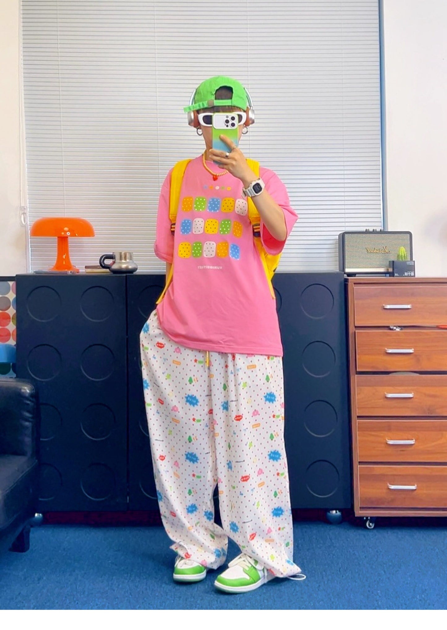 KURIOSITAET - Pink Polka Dot Graphic T-Shirt