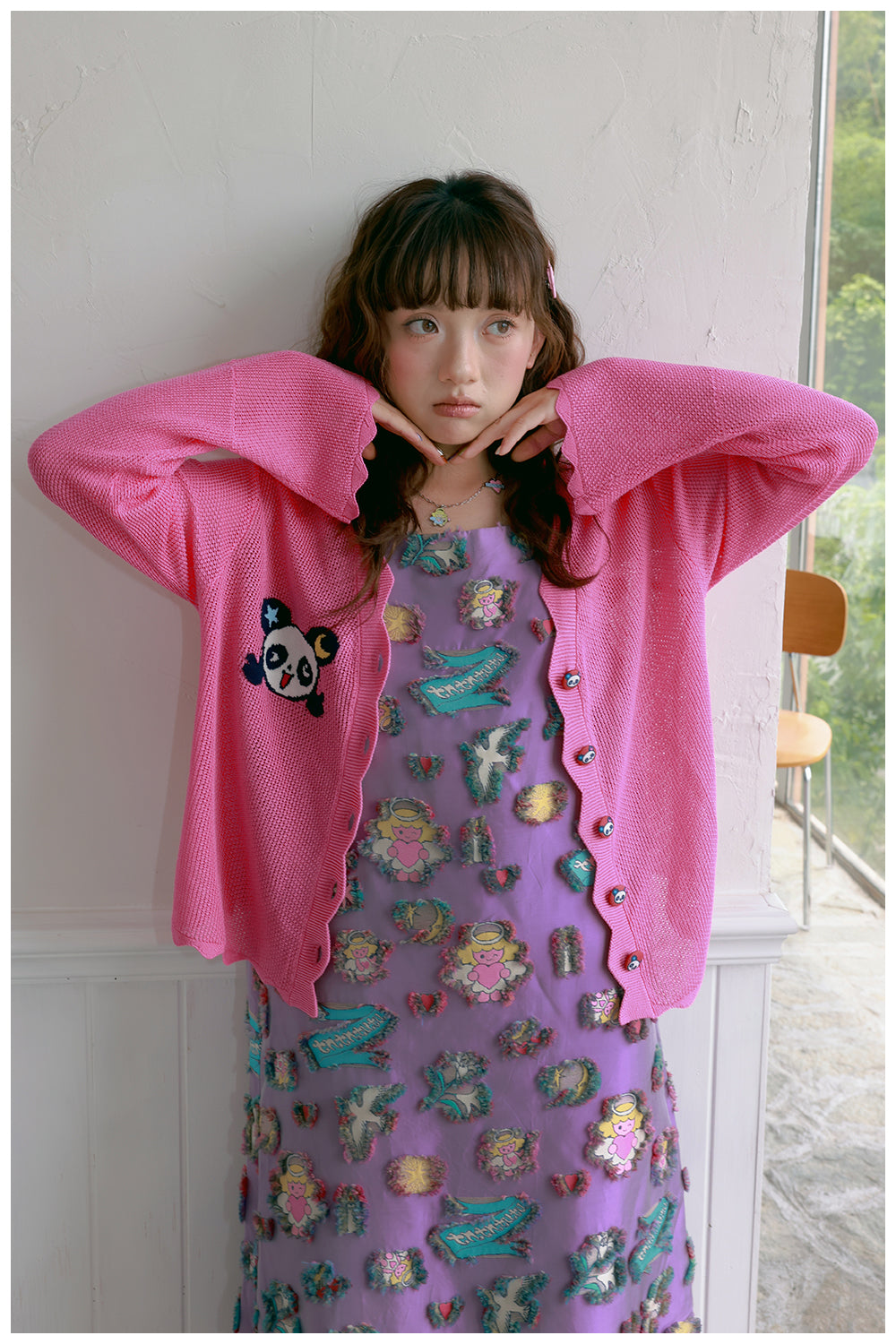 tntntutu Cute Sun Protection Cardigan | Harajuku Panda Knit Cardigan cardigan tntntutu