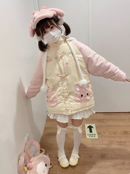 Blurred Bear - Kawaii Bunny Padded Down Jacket coat Blurred Bear