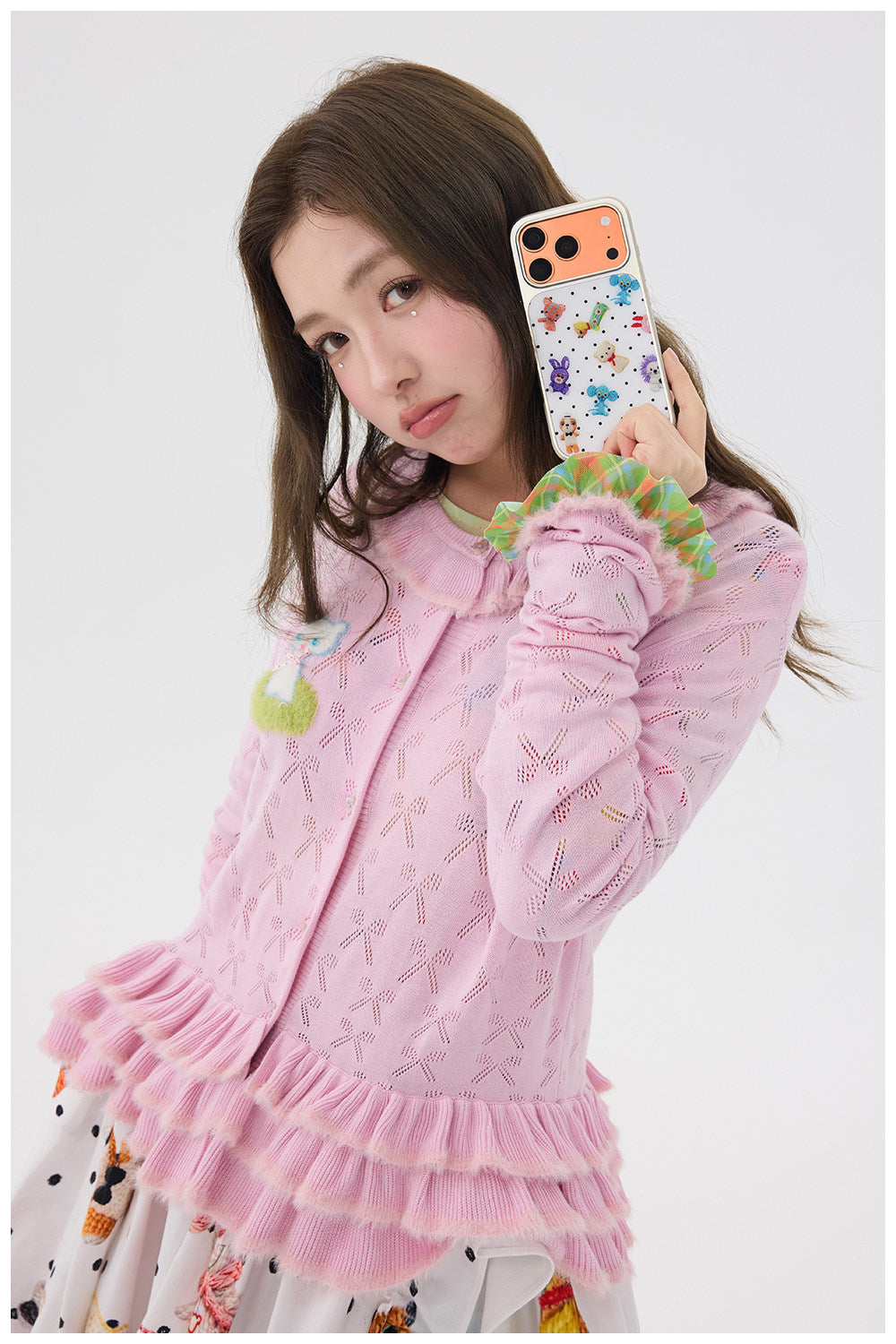 tntntutu - Pink Bow Knit Cardigan cardigan tntntutu