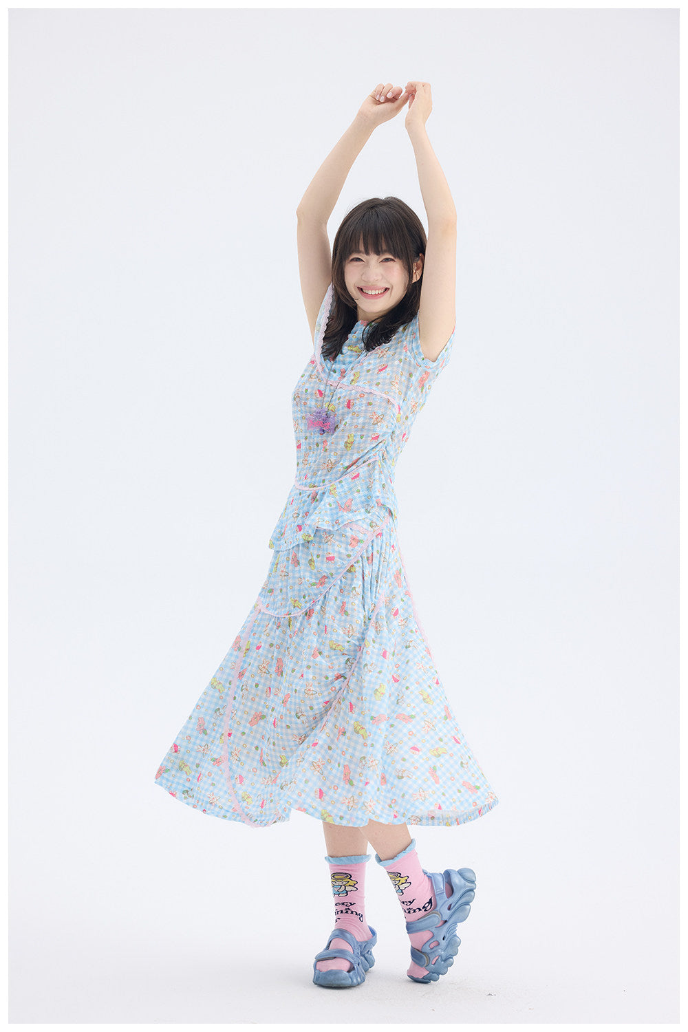 tntntutu - Blue Plaid Rabbit Print Set set tntntutu