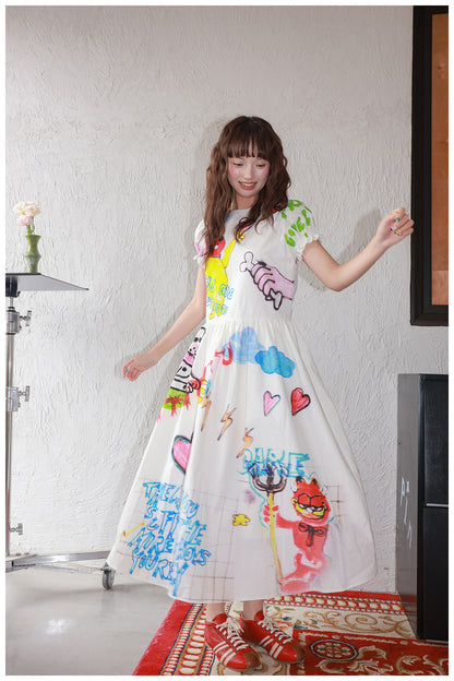 Tntntutu - Decora Kei Graffiti Dress dress tntntutu