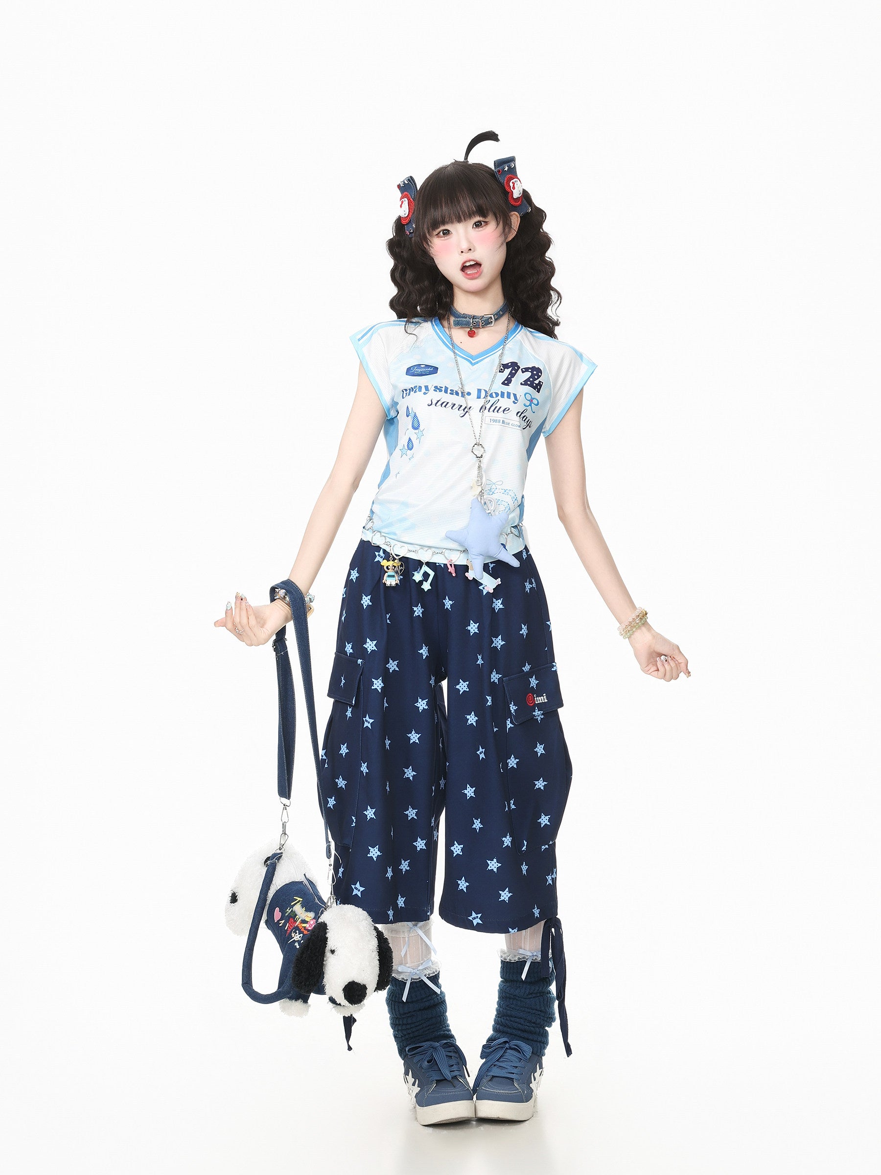 Languid Park - Star Cargo Drawstring Shorts shorts Languid Park
