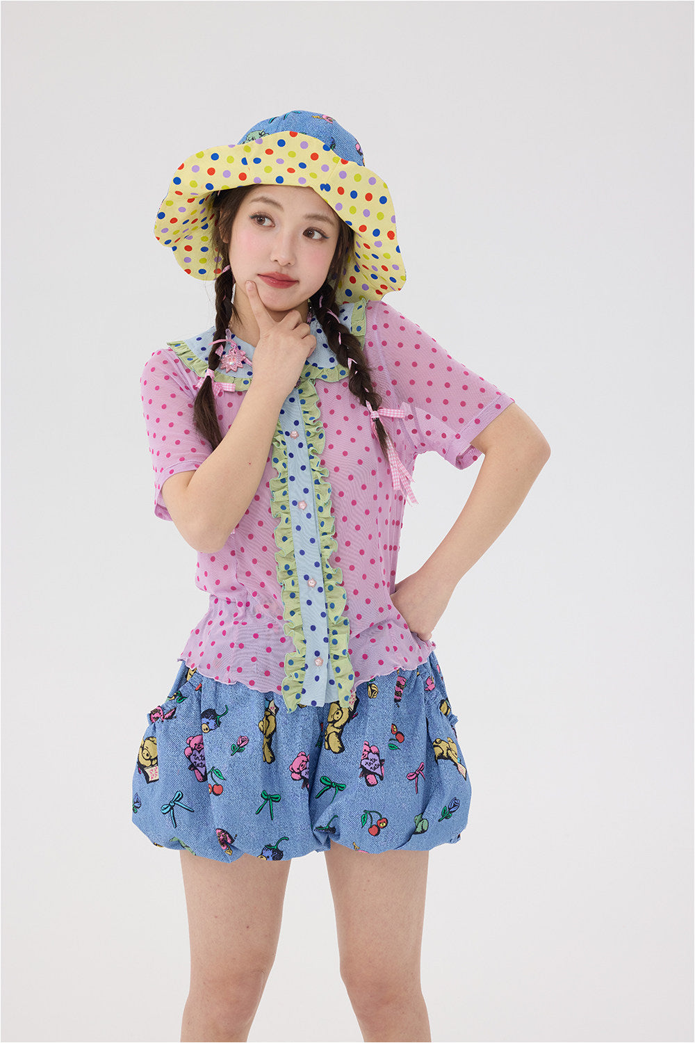 tntntutu - Denim Bear Bubble Shorts shorts tntntutu