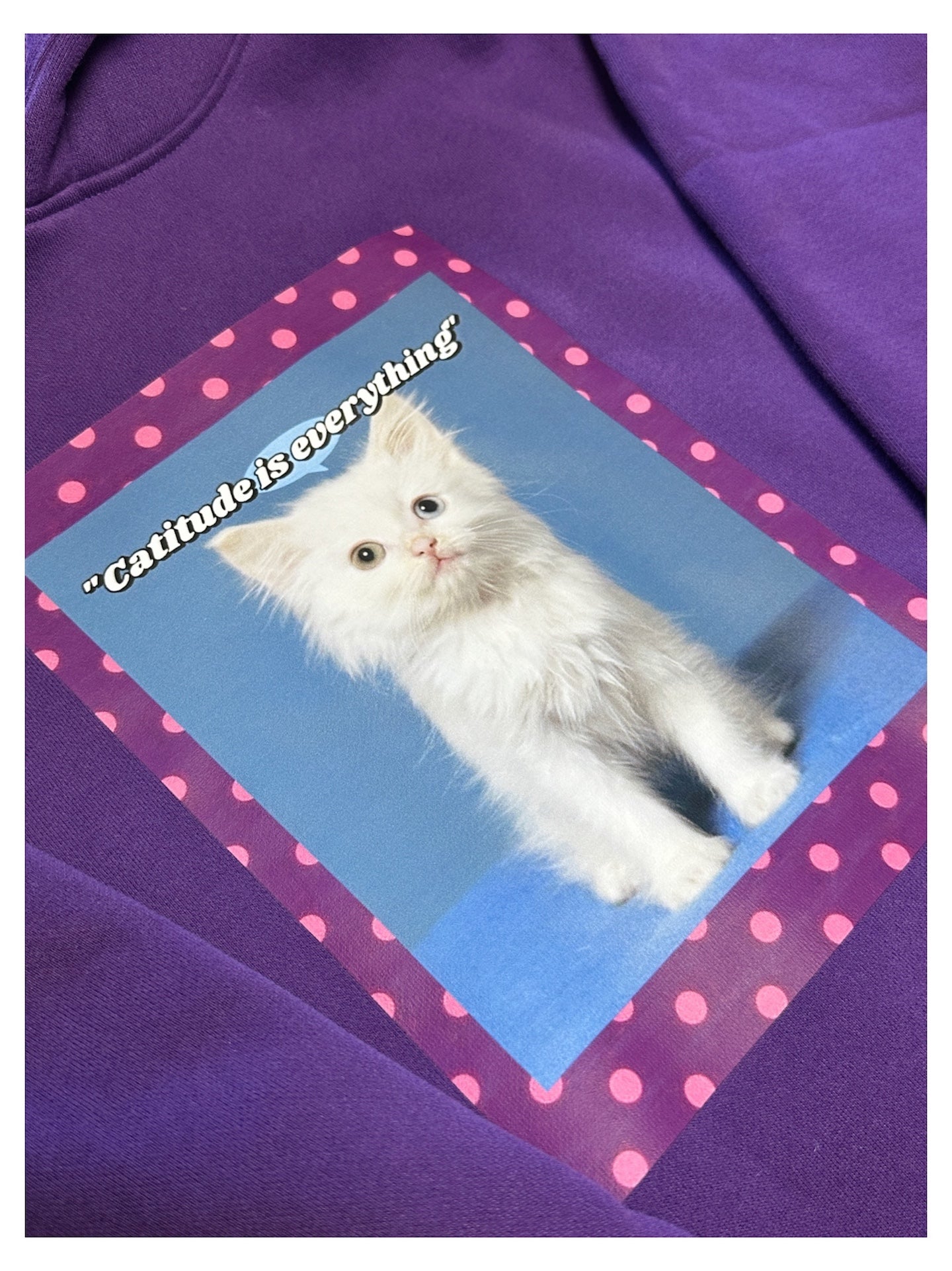 bunnybunnygun - Harajuku Cat Attitude Fleece Hoodie hoodie bunnybunnygun