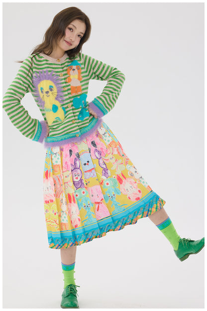 tntntutu - Plush Cartoon Knit Cardigan cardigan tntntutu