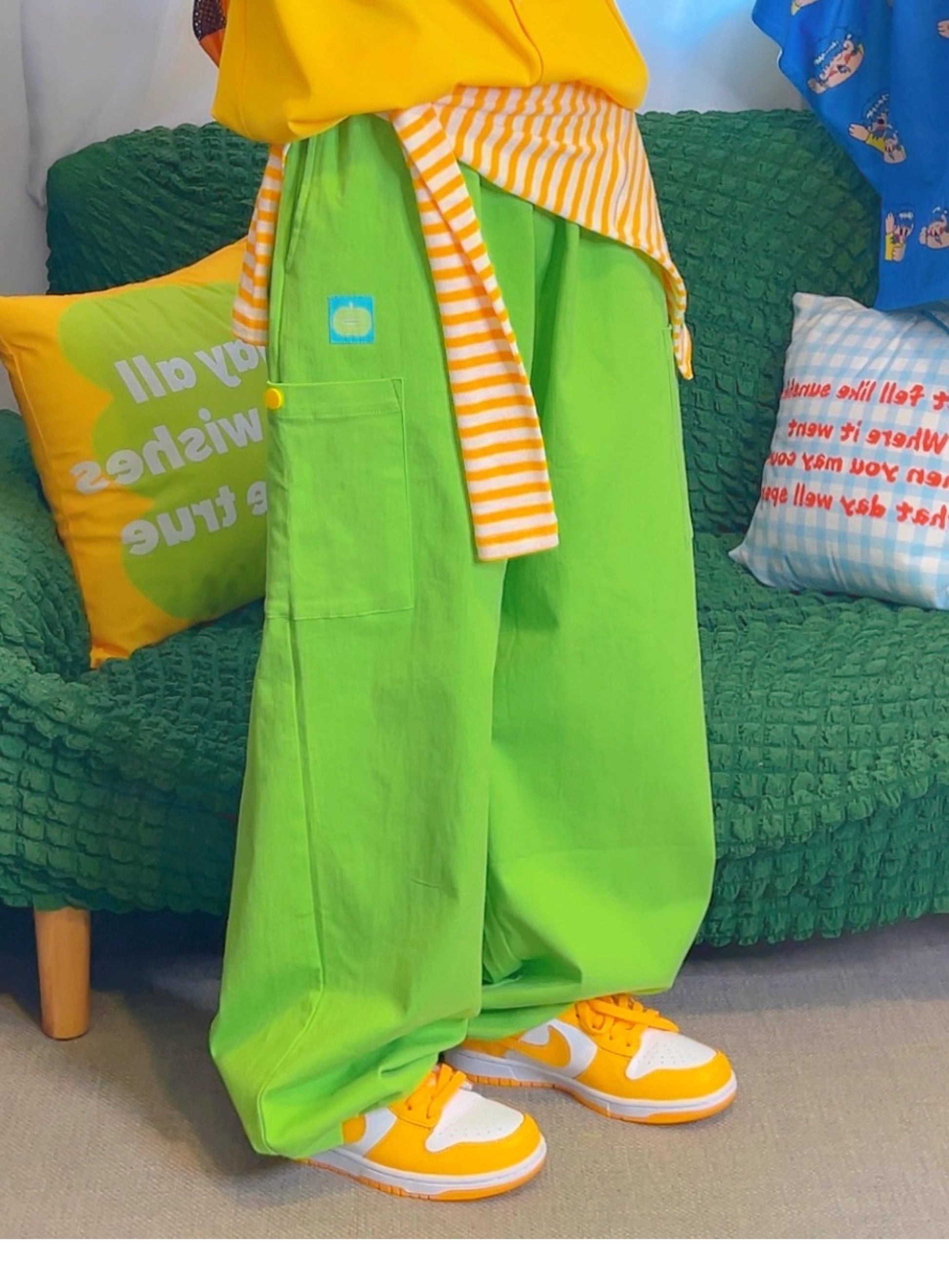 KURIOSITAET - Dopamine Green Cargo Pants pants KURIOSITAET