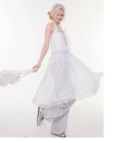 ziziFei - White Polka Dot Mesh Dress overskirt ziziFei