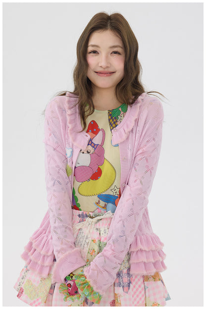 tntntutu - Pink Bow Knit Cardigan cardigan tntntutu