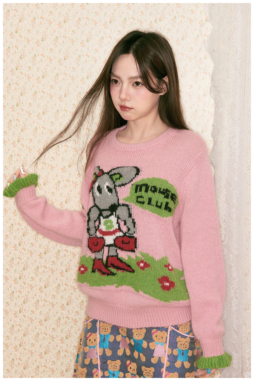 tntntutu - Pink Mouse Knit Sweater sweater tntntutu