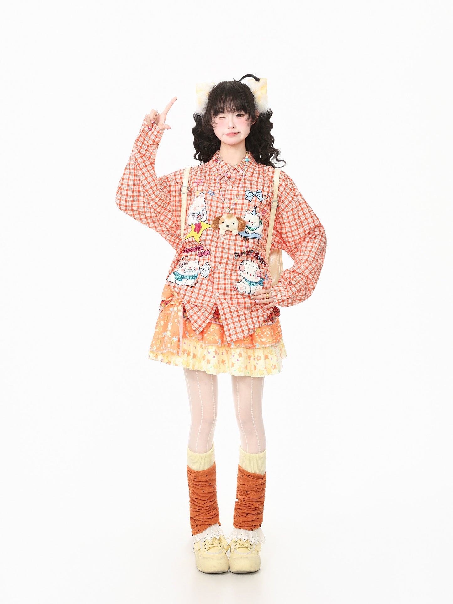 Languid Park - Cute Embroidered Collar Shirt