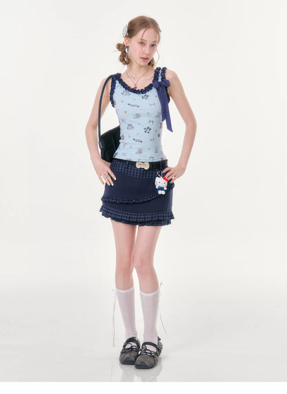 ziziFei - Cat Garden Ruffle Cami Top camisole ziziFei
