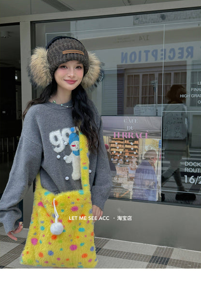 LET ME SEE - Kawaii Color Dot Shoulder Bag bag let me see