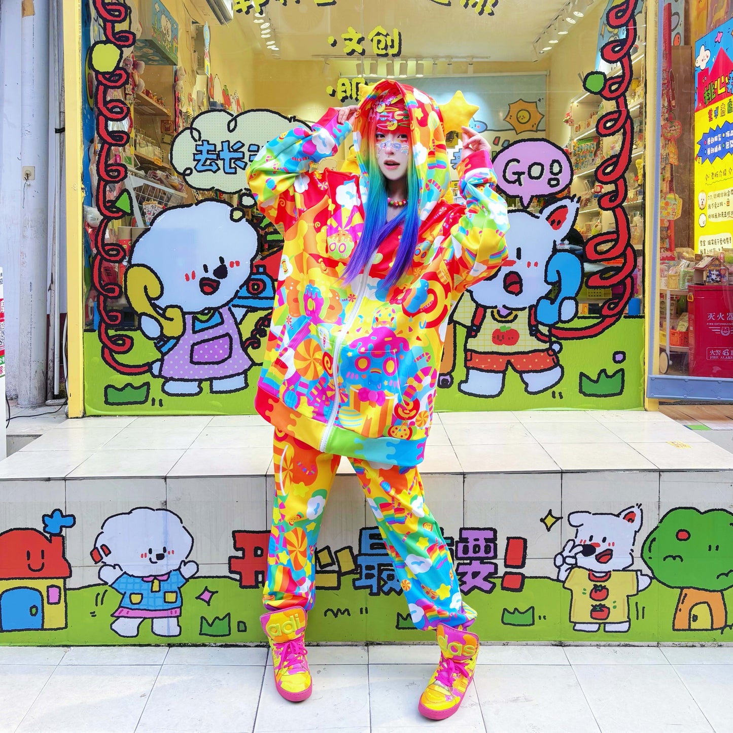 Rainbow Universe RUX - Decora Star Ear Hoodie Set set Rainbow Universe RUX