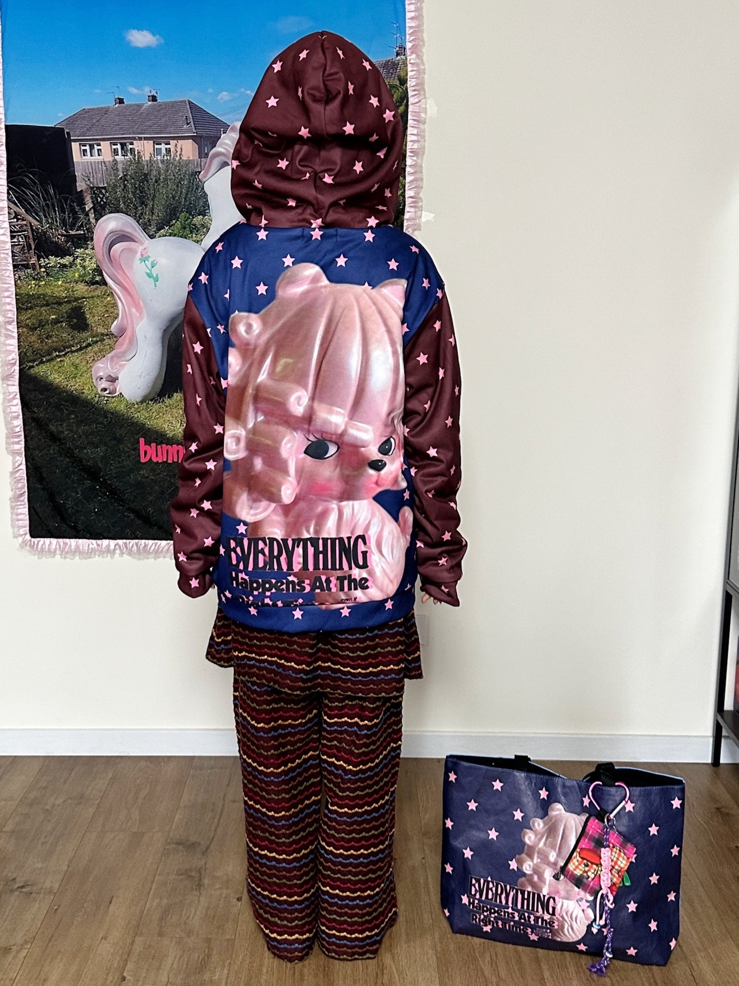 bunnybunnygun - Harajuku Colorblock Fleece Zip Hoodie hoodie bunnybunnygun