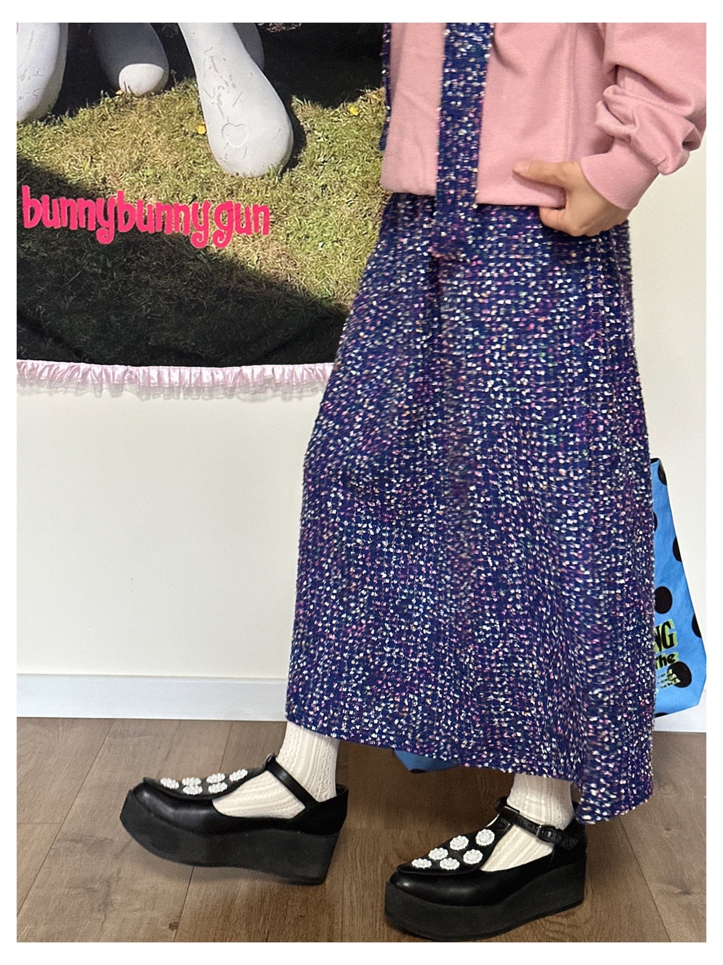 bunnybunnygun - Harajuku Mid-Length Elastic Skirt Set skirt bunnybunnygun