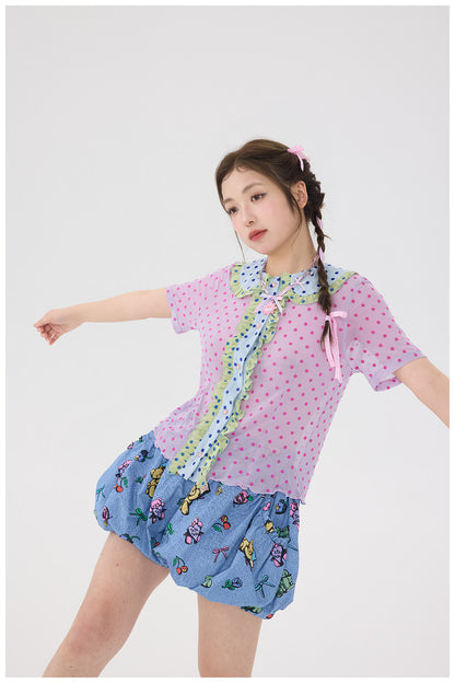 tntntutu - Denim Bear Bubble Shorts shorts tntntutu