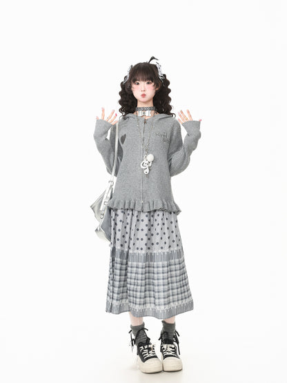 Languid Park - Polka Dot Plaid Puff Skirt