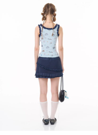 ziziFei - Cat Garden Ruffle Cami Top camisole ziziFei