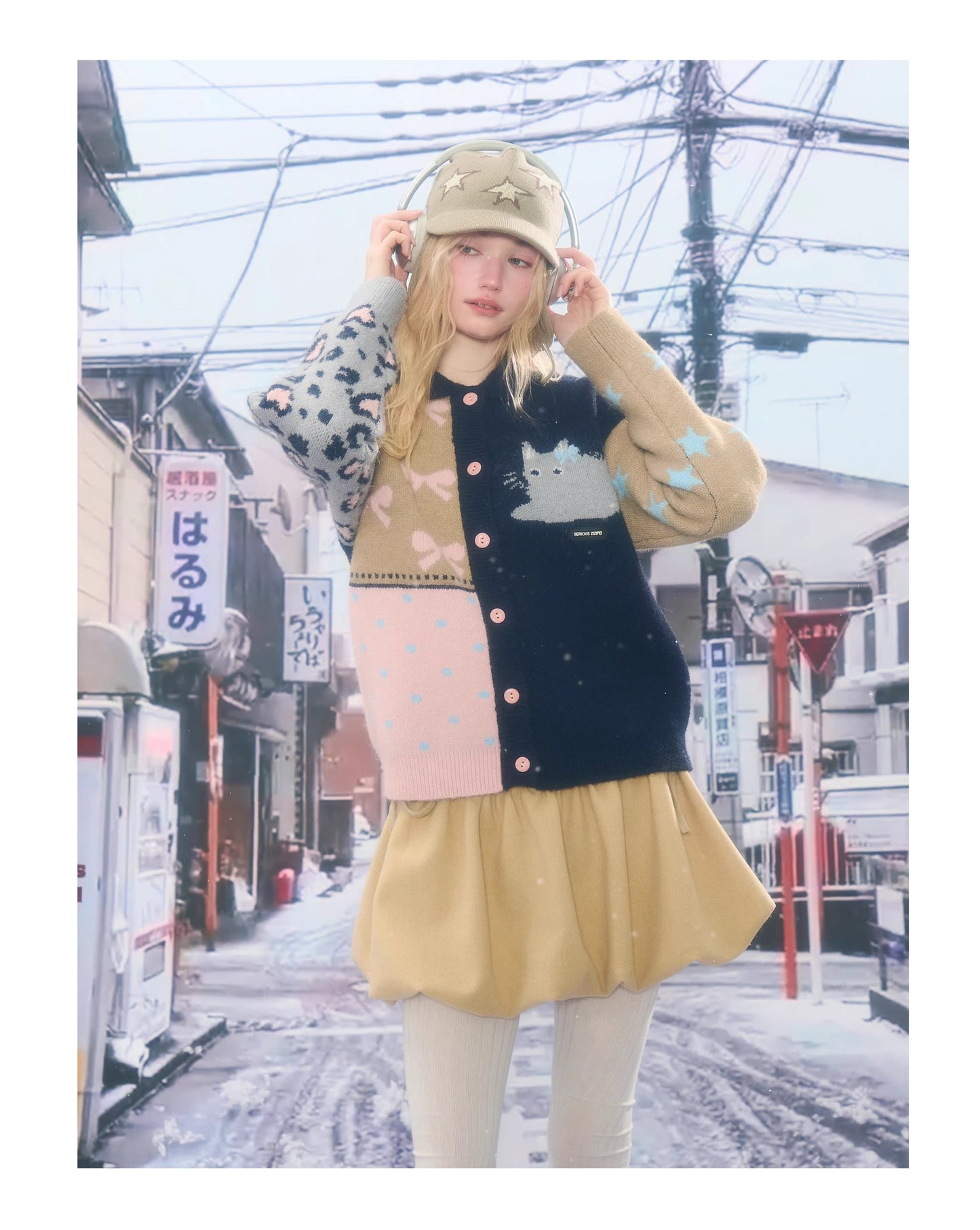 ziziFei - Girly Kei Retro Knit Cardigan cardigan ziziFei