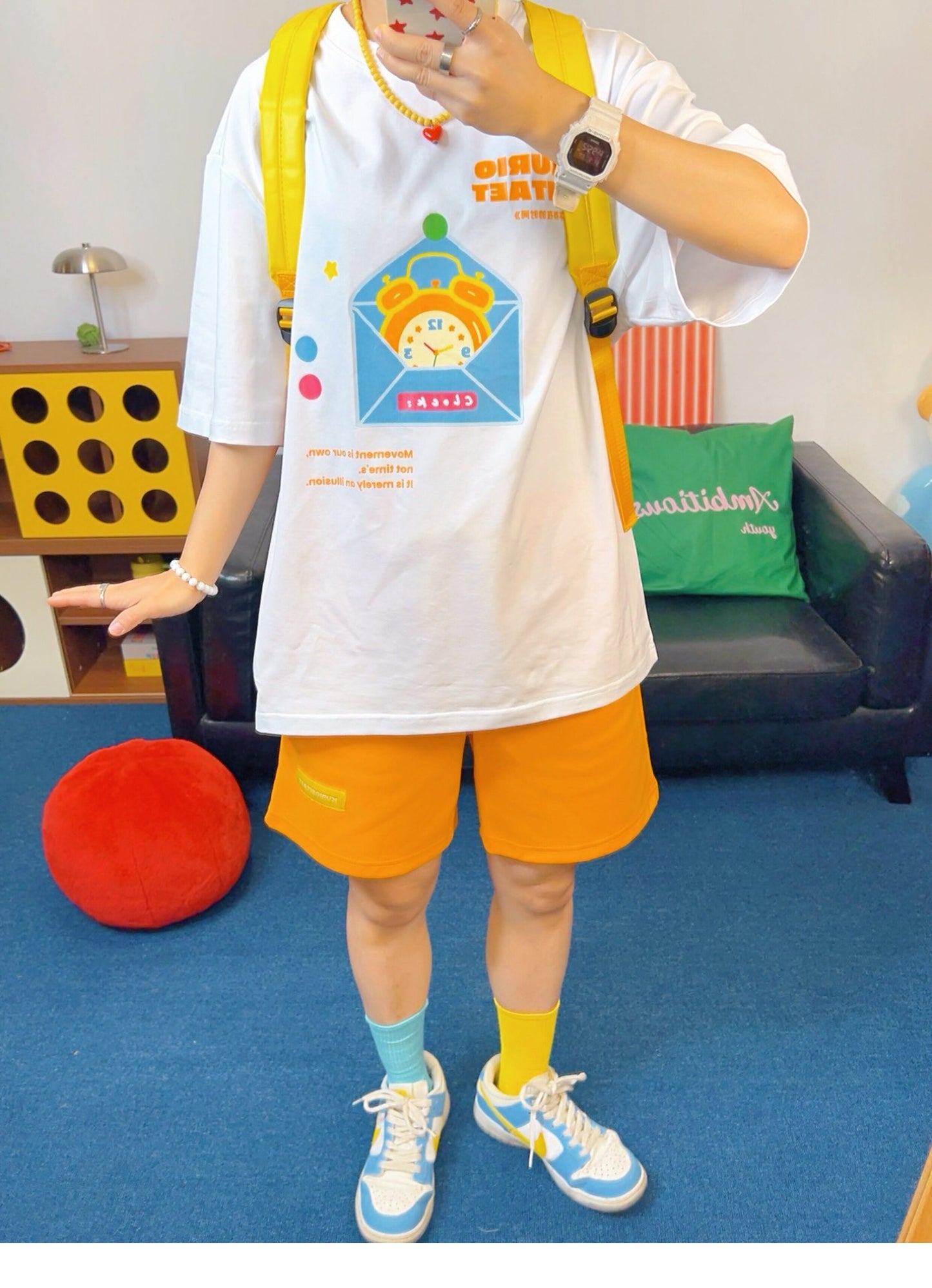 KURIOSITAET - Orange Dopamine Athletic Shorts shorts KURIOSITAET