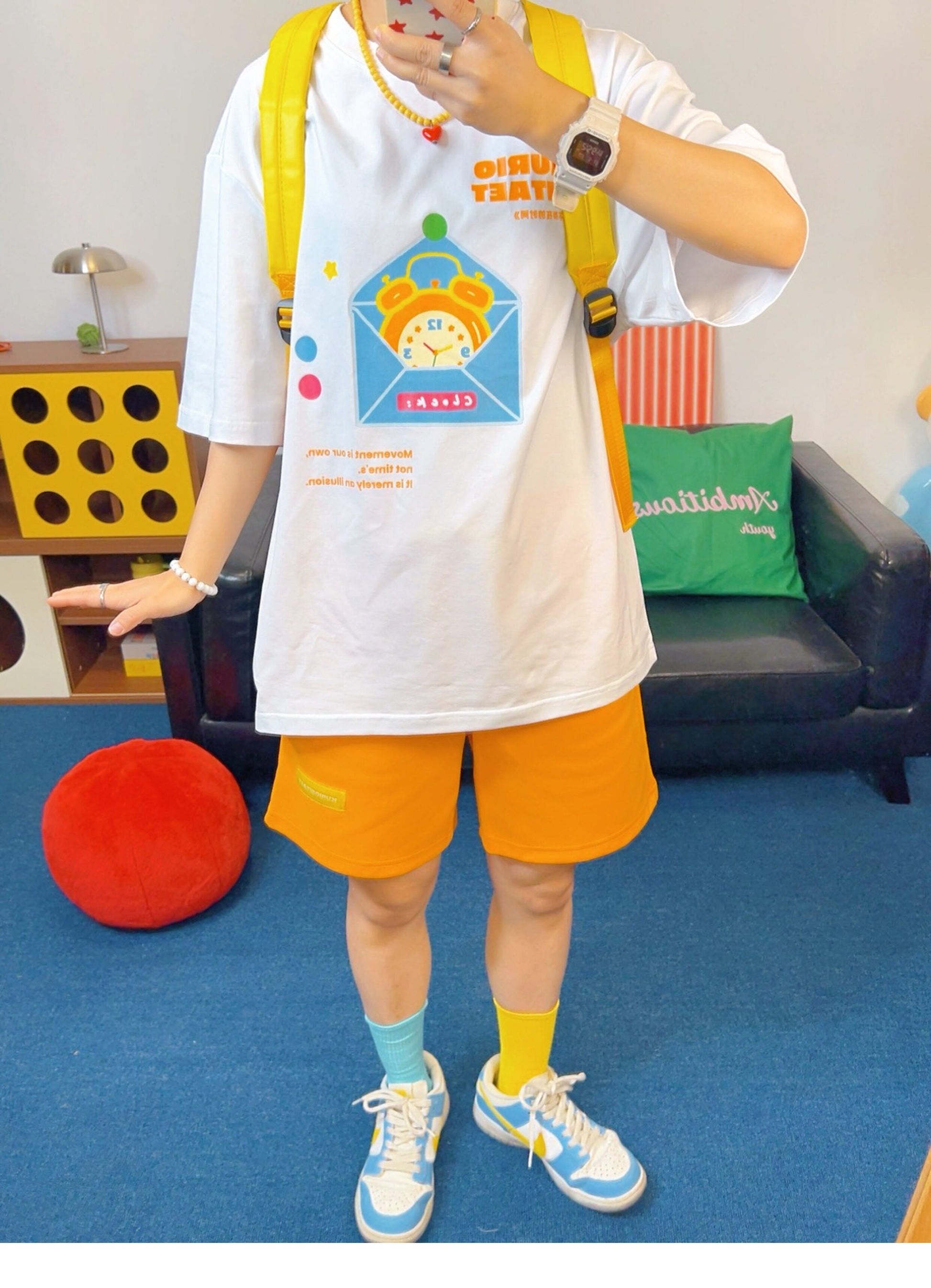 KURIOSITAET - Orange Dopamine Athletic Shorts shorts KURIOSITAET