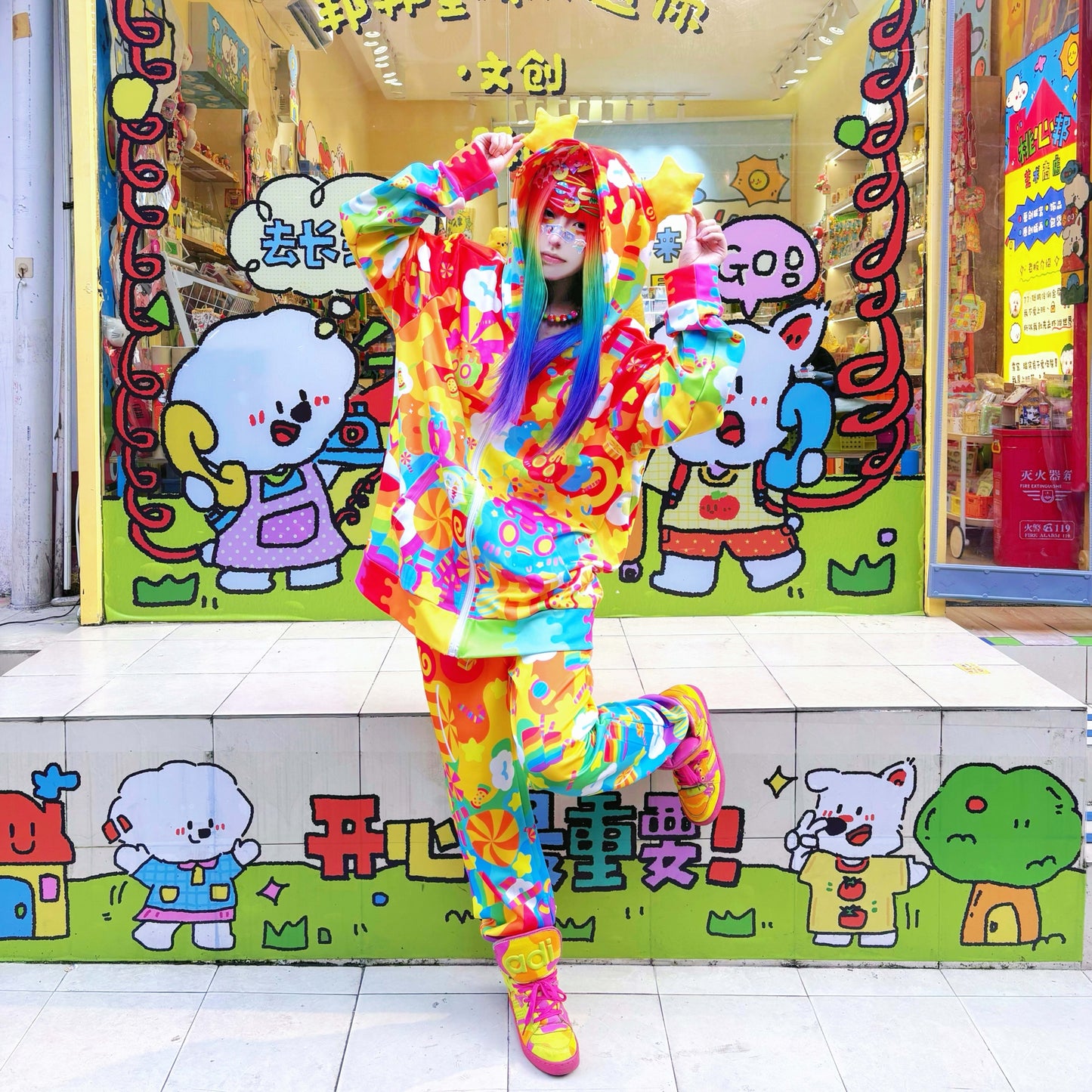 Rainbow Universe RUX - Decora Star Ear Hoodie Set set Rainbow Universe RUX