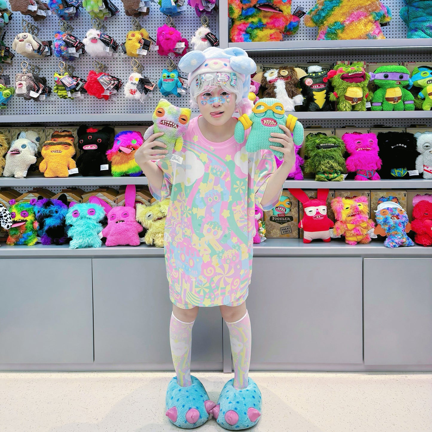 Rainbow Universe RUX - Pastel Macaron Decora Kei T-Shirt & Shorts Set set Rainbow Universe RUX