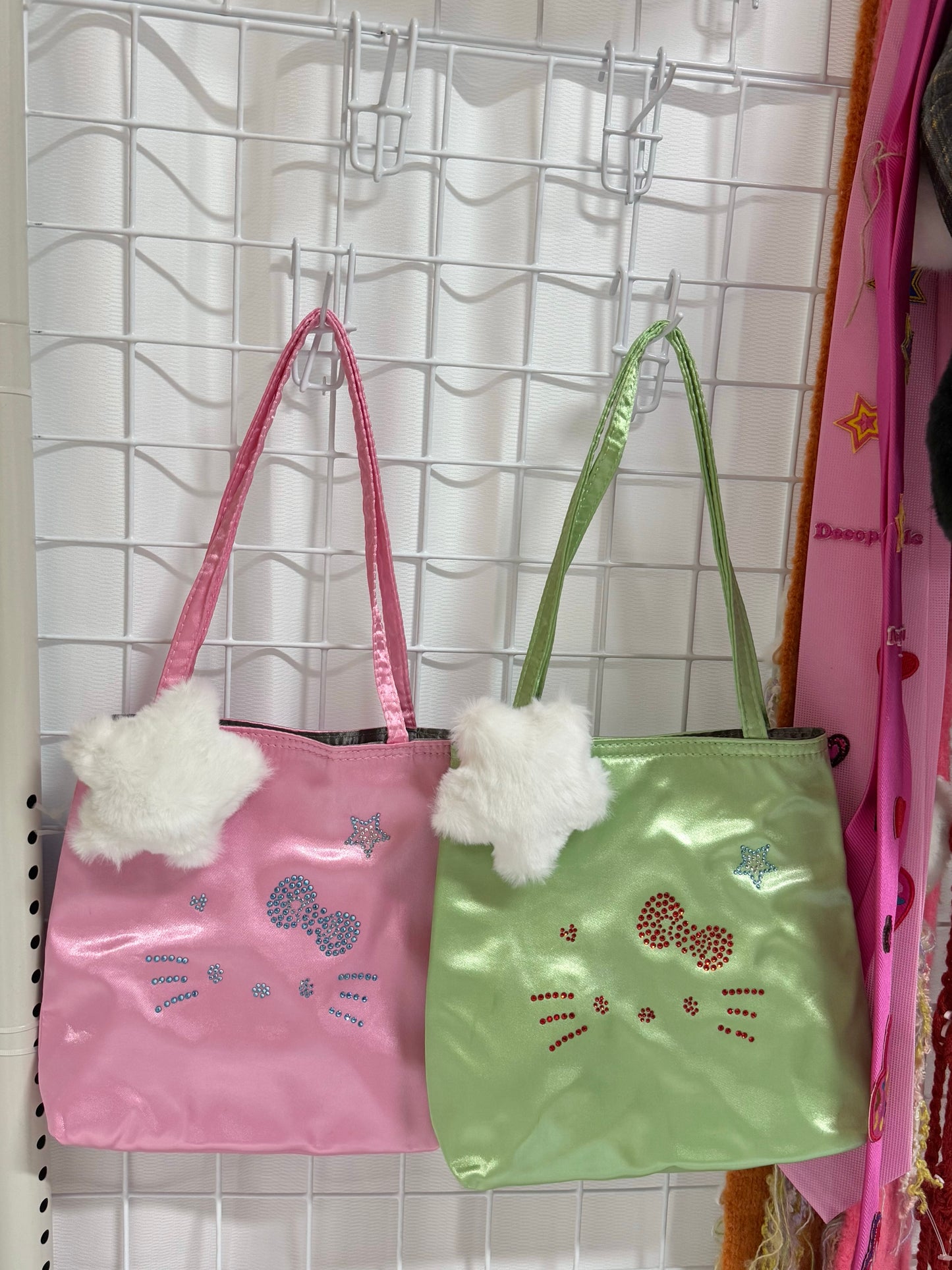 Salty Gummy - Y2K Kitty Rhinestone Satin Handbag Cute Shoulder Bag bag Salty Gummy