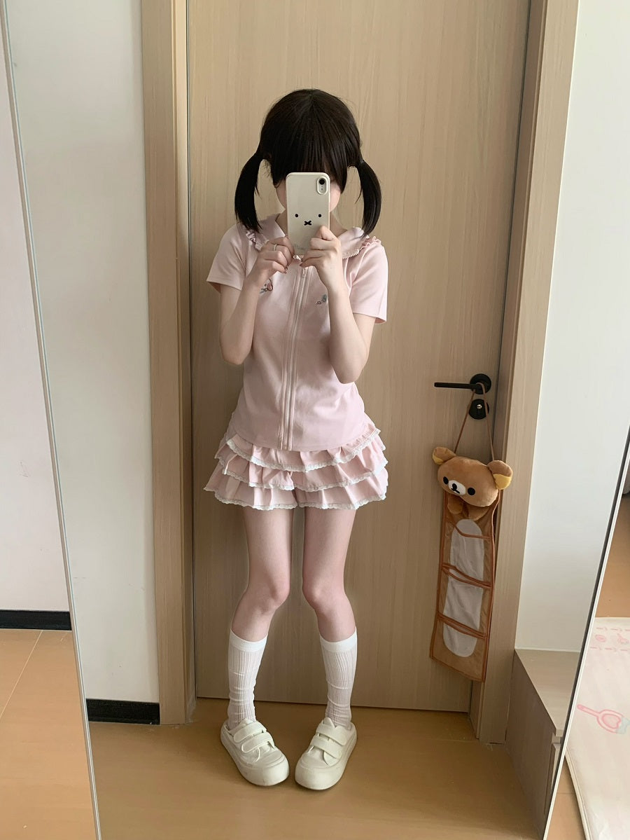 Blurred Bear Kawaii - Bunny Tee & Ballet Skirt Set set Blurred Bear