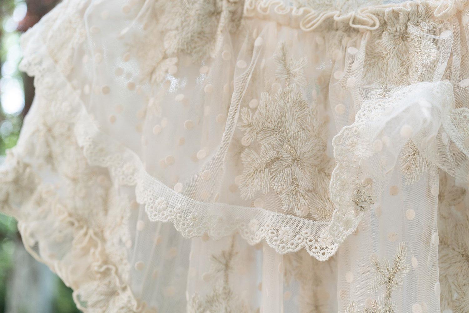 DADANAKO - Vintage Embroidered Mesh Maxi Dress dress DADANAKO